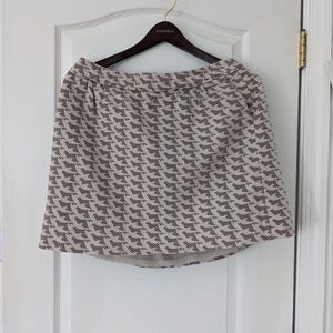 Boden textured mini skirt gray houndstooth pattern